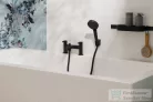 Hansgrohe ZESIS S peremre szerelhető kádtöltő csaptelep zuhanyszettel, matt fekete 74424670