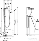 Hansgrohe ZESIS S szabadon álló kádtöltő csaptelep, króm 74445000