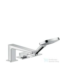   Hansgrohe METROPOL 3-lyukú, egykaros kádcsaptelep, peremre építhető, króm 74551000