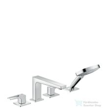   Hansgrohe METROPOL 4-lyukú, egykaros kádcsaptelep, peremre építhető, króm 74553000