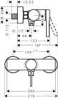 Hansgrohe ZESIS S zuhany csaptelep zuhanyszett nélkül, matt fekete 74621670