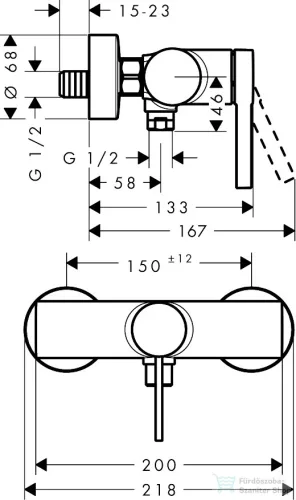 Hansgrohe ZESIS S zuhany csaptelep zuhanyszett nélkül, matt fekete 74621670