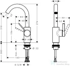 Hansgrohe ZESIS S 210 mosdó csaptelep leeresztő nélkül, króm 74741000