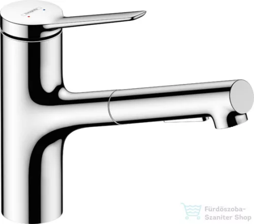 Hansgrohe ZESIS M33 egykaros mosogató csaptelep kihúzható fejjel,140,2 jet, króm 74800000