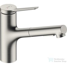   Hansgrohe ZESIS M33 egykaros mosogató csaptelep kihúzható fejjel 140 ,2 jet, nemesacél 74800800
