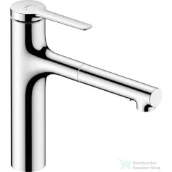   Hansgrohe ZESIS M33 egykaros mosogató csaptelep kihúzható fejjel 160 ,2 jet, króm 74801000