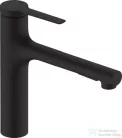 Hansgrohe ZESIS M33 egykaros mosogató csaptelep kihúzható fejjel 160 ,2 jet, matt fekete 74801670