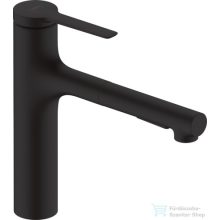   Hansgrohe ZESIS M33 egykaros mosogató csaptelep kihúzható fejjel 160 ,2 jet, matt fekete 74801670