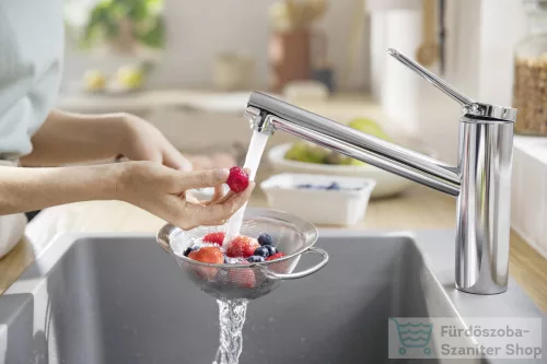 Hansgrohe ZESIS M33 egykaros mosogató csaptelep 140, 1 jet, króm 74802000