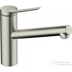   Hansgrohe ZESIS M33 egykaros mosogató csaptelep 140, 1 jet, nemesacél felület 74802800