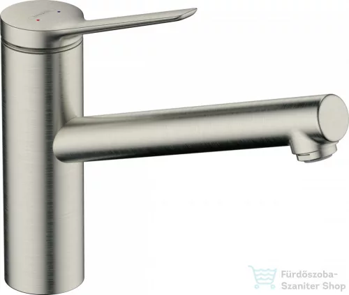 Hansgrohe ZESIS M33 egykaros mosogató csaptelep 140, 1 jet, nemesacél felület 74802800