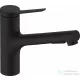 Hansgrohe ZESIS M33 egykaros mosogató csaptelep 140, kihúzható kifolyóval, 2 jet, sBox light, matt fekete 74803670