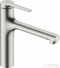 Hansgrohe ZESIS M33 egykaros mosogató csaptelep 160, kihúzható kifolyóval, 2 jet, sBox light, nemesacél felület 74804800
