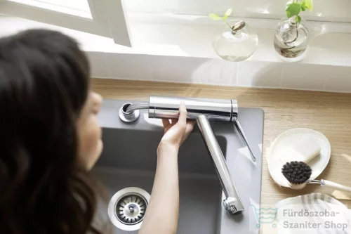 Hansgrohe ZESIS M33 140 mosogató csaptelep ablak előtti szereléshez, króm 74805000