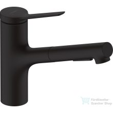   Hansgrohe ZESIS M33 150 mosogató csaptelep kihúzható zuhanyfejjel,2 jet,matt fekete 74820670
