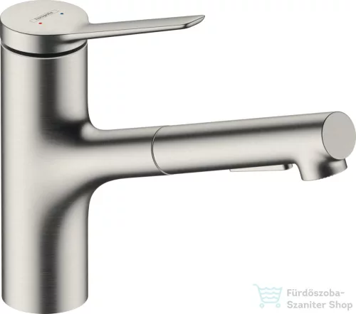 Hansgrohe ZESIS M33 150 mosogató csaptelep kihúzható zuhanyfejjel,2 jet,rozsdamentes acél 74820800