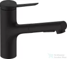 Hansgrohe ZESIS M33 150 mosogató csaptelep kihúzható zuhanyfejjel,2 jet,sBox,matt fekete 74821670