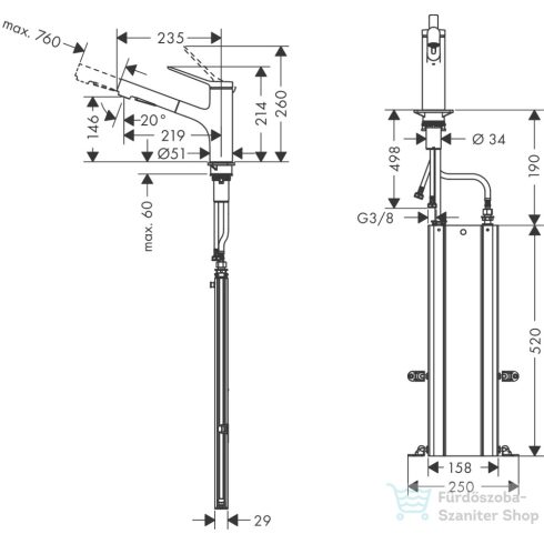 Hansgrohe ZESIS M33 150 mosogató csaptelep kihúzható zuhanyfejjel,2 jet,sBox,matt fekete 74821670