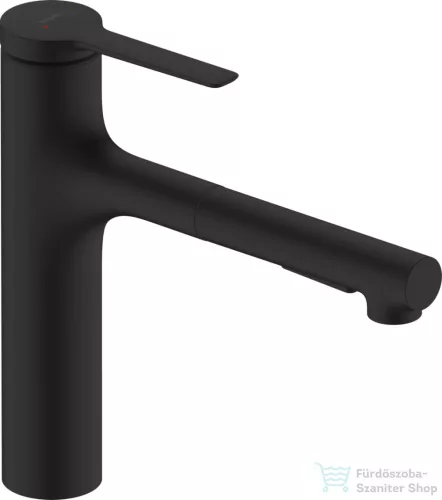Hansgrohe ZESIS M33 160 mosogató csaptelep kihúzható zuhanyfejjel,2 jet,matt fekete 74822670