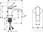 Hansgrohe VIVENIS 80 mosdó csaptelep, automata leeresztővel, króm 75010000