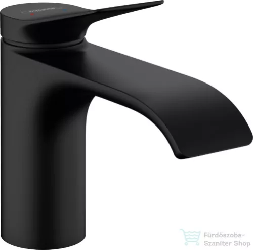 Hansgrohe VIVENIS 80 mosdó csaptelep, automata leeresztővel, matt fekete 75010670