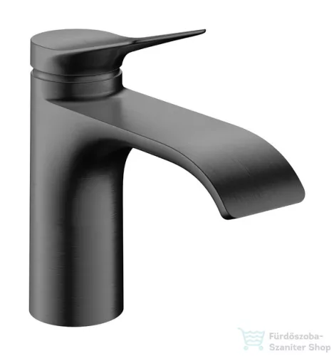 Hansgrohe VIVENIS 80 hidegindításos mosdó csaptelep automata leeresztővel, szálcsiszolt fekete króm 75014340