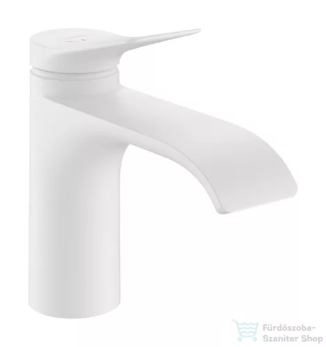 Hansgrohe VIVENIS 80 hidegindításos mosdó csaptelep automata leeresztővel, matt fehér 75014700