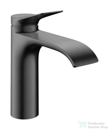 Hansgrohe VIVENIS 110 hidegindításos mosdó csaptelep automata leeresztővel, szálcsiszolt fekete króm 75023340