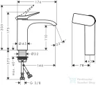 Hansgrohe VIVENIS 110 hidegindításos mosdó csaptelep leeresztő nélkül, matt fehér 75024700