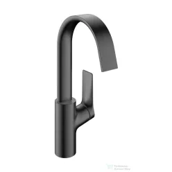   Hansgrohe VIVENIS 210 mosdó csaptelep, elforgatható kifolyóval, automata leeresztővel, szálcsiszolt fekete króm 75030340