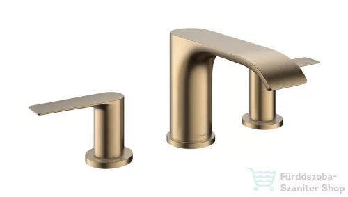 Hansgrohe VIVENIS 3 üléses mosdó csaptelep, automata leeresztővel, szálcsiszolt bronz 75033140