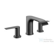   Hansgrohe VIVENIS 3 üléses mosdó csaptelep, automata leeresztővel, szálcsiszolt fekete króm 75033340