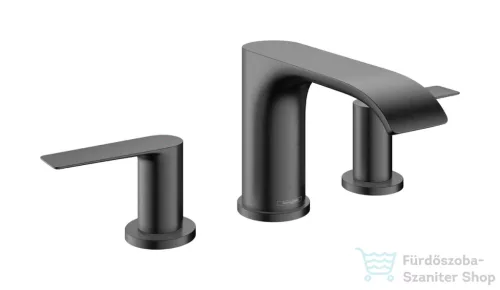 Hansgrohe VIVENIS 3 üléses mosdó csaptelep, automata leeresztővel, szálcsiszolt fekete króm 75033340