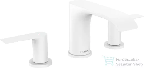 Hansgrohe VIVENIS 3 üléses mosdó csaptelep, automata leeresztővel, matt fehér 75033700