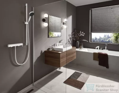 Hansgrohe VIVENIS 3 üléses mosdó csaptelep, automata leeresztővel, matt fehér 75033700