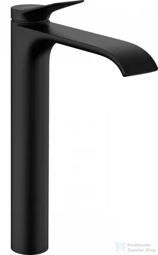 Hansgrohe VIVENIS 250 magasított mosdó csaptelep, automata leeresztővel, matt fekete 75040670