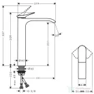 Hansgrohe VIVENIS 250 magasított mosdó csaptelep, leeresztő nélkül, matt fehér 75042700