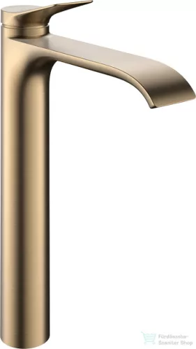 Hansgrohe VIVENIS 250 hidegindításos, magasított mosdó csaptelep automata leeresztővel, szálcsiszolt bronz 75044140