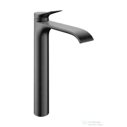  Hansgrohe VIVENIS 250 hidegindításos, magasított mosdó csaptelep automata leeresztővel, szálcsiszolt fekete króm 75044340
