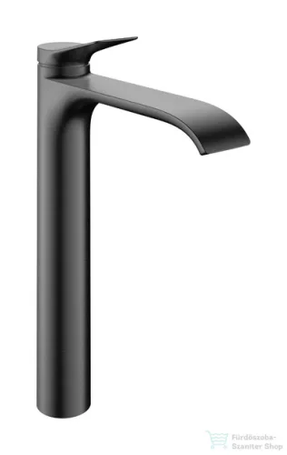 Hansgrohe VIVENIS 250 hidegindításos, magasított mosdó csaptelep leeresztő nélkül, szálcsiszolt fekete króm 75045340