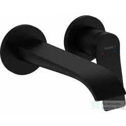   Hansgrohe Vivenis Egykaros mosdócsaptelep falsík alatti telepítéshez, 19,5 cm-es kifolyóval, nem zárható leeresztővel, matt fekete 75050670