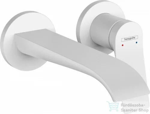 Hansgrohe Vivenis Egykaros mosdócsaptelep falsík alatti telepítéshez, 19,5 cm-es kifolyóval, nem zárható leeresztővel, matt fehér 75050700
