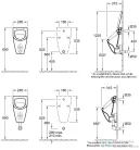 Villeroy & Boch Subway elszívó rendszerű piszoár CeramicPlus bevonattal 7513 01 R1 ( 751301R1 )