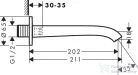 Hansgrohe VIVENIS kádkifolyó 202 mm,króm 75410000
