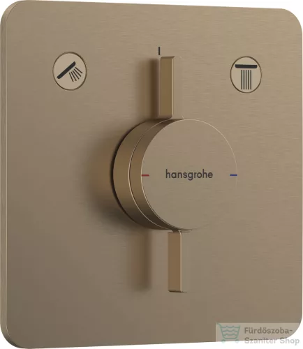 Hansgrohe DuoTurn Q 2 funkciós falsík alatti kád /zuhany csaptelep belső egység nélkül,szálcsiszolt bronz 75414140