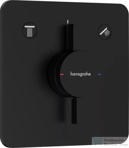 Hansgrohe DuoTurn Q 2 funkciós falsík alatti kád /zuhany csaptelep belső egység nélkül,matt fekete 75414670