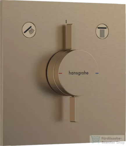 Hansgrohe DuoTurn E 2 funkciós falsík alatti kád /zuhany csaptelep belső egység nélkül,szálcsiszolt bronz 75417140