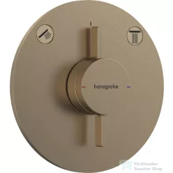   Hansgrohe DuoTurn S 2 funkciós falsík alatti kád /zuhany csaptelep belső egység nélkül,szálcsiszolt bronz 75418140