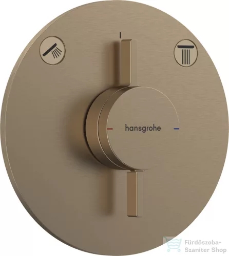 Hansgrohe DuoTurn S 2 funkciós falsík alatti kád /zuhany csaptelep belső egység nélkül,szálcsiszolt bronz 75418140