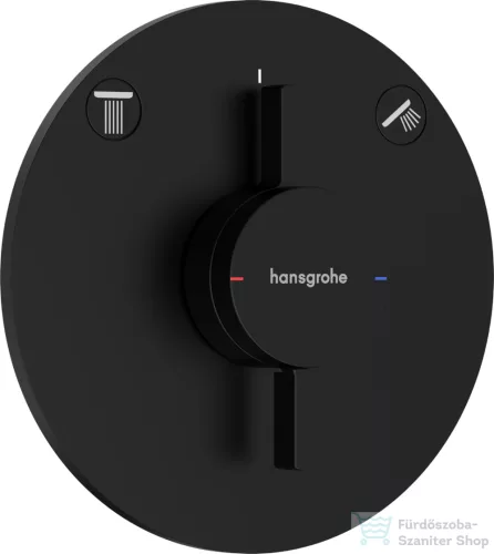 Hansgrohe DuoTurn S 2 funkciós falsík alatti kád /zuhany csaptelep belső egység nélkül,matt fekete 75418670